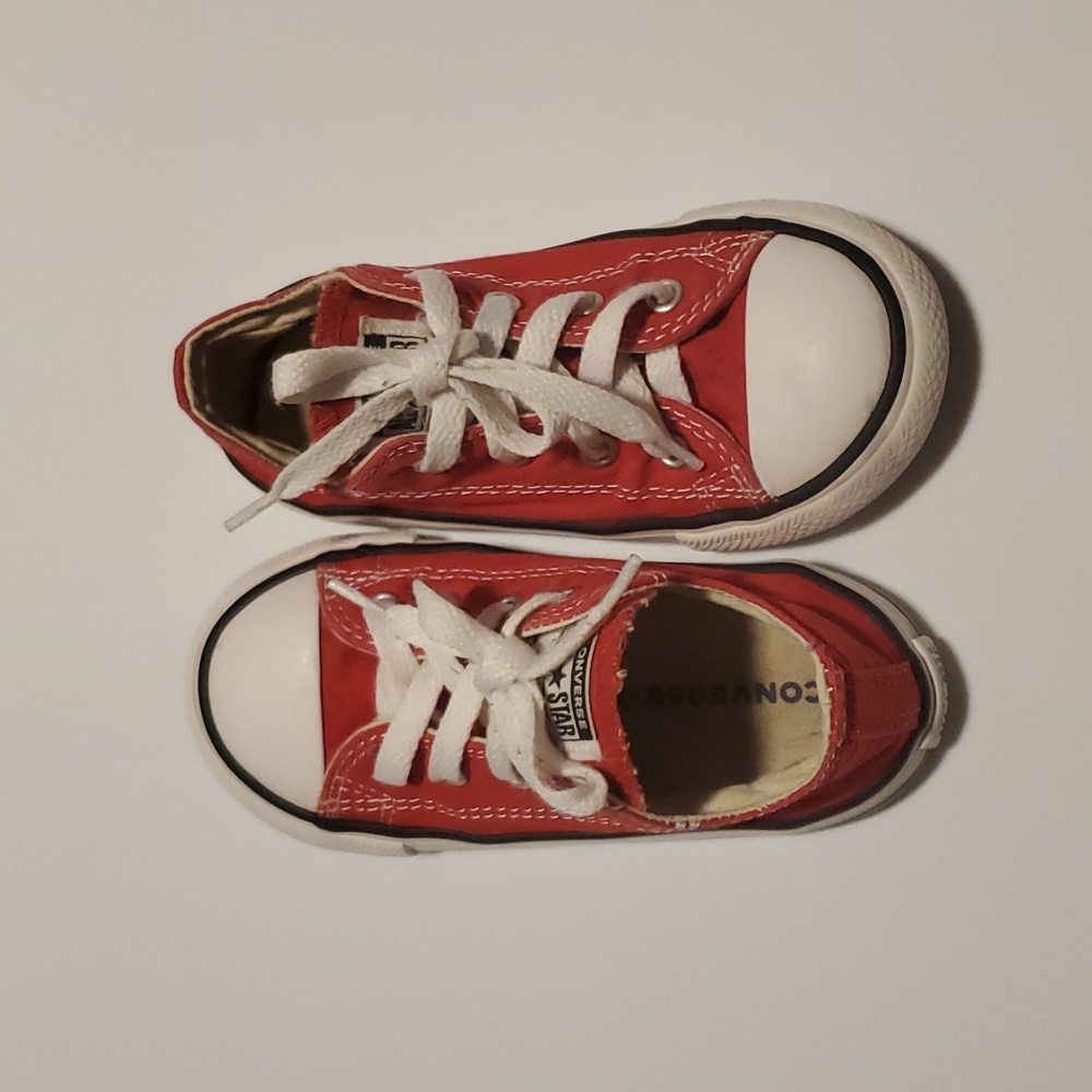 Classic Converse All Star, red and white, toddler size 9